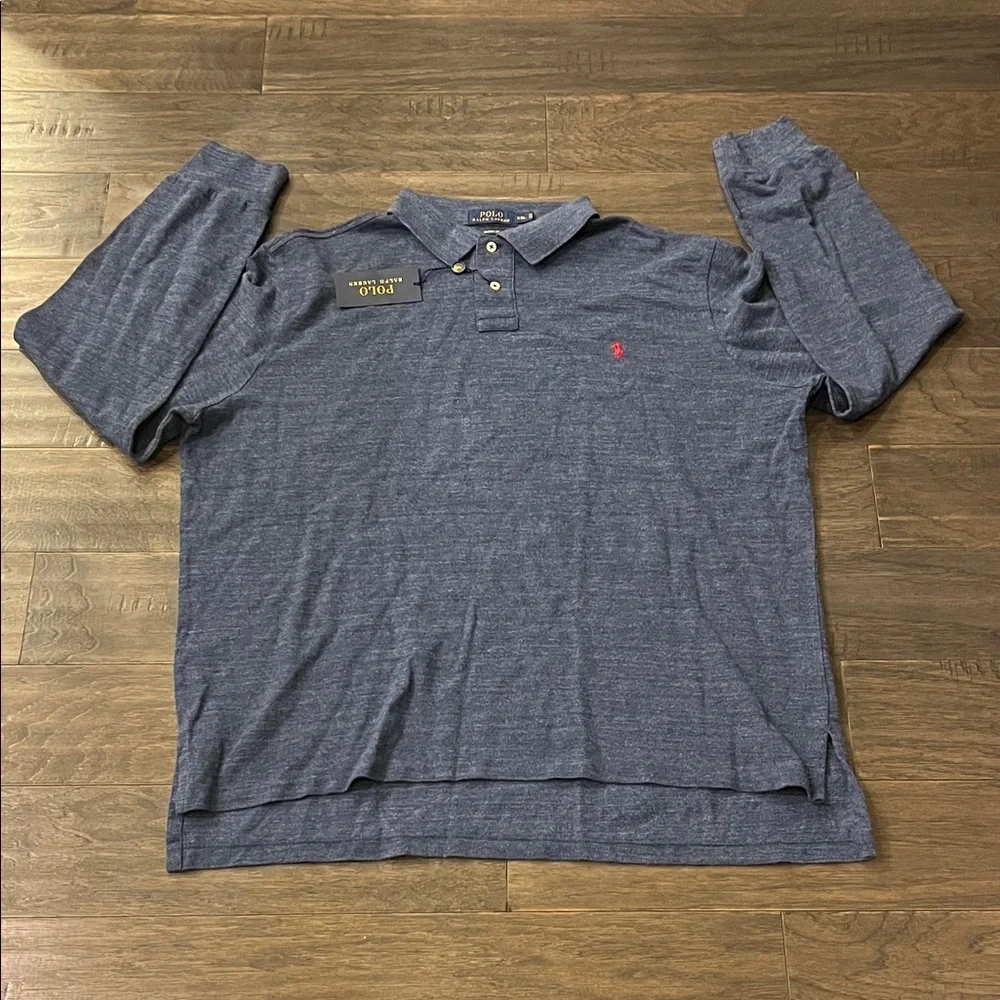 Polo Ralph Lauren Custom Fit Long Sleeve Shirt Blue new Mens Size XXL